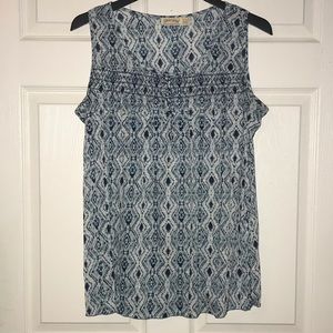 Faded Glory | Geometric Print Blouse